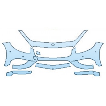 PAINT PROTECTION KIT - 2017 MERCEDES S-CLASS CABRIOLET S550 SPORT BUMPER WITH SENSORS - PRECUT PPF CLEAR BRA WRAP