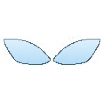 PAINT PROTECTION KIT - 2017 MERCEDES SLC-CLASS ROADSTER SLC300 BASE HEADLIGHTS - PRECUT PPF CLEAR BRA WRAP