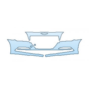 PAINT PROTECTION KIT - 2019 HYUNDAI GENESIS G80 5 0L BUMPER (2 PIECE) - PRECUT PPF CLEAR BRA WRAP
