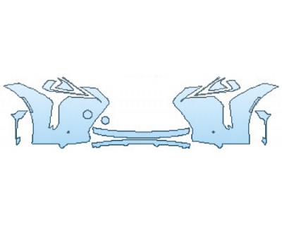 2018 LEXUS LC 500 BUMPER WITH SENSORS PRECUT PPF CLEAR BRA WRAP