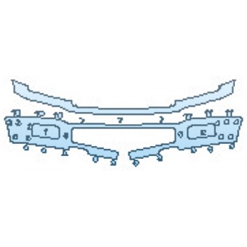 PAINT PROTECTION KIT - 2020 FORD F-150 KING RANCH BUMPER (STX PKG) - PRECUT PPF CLEAR BRA WRAP