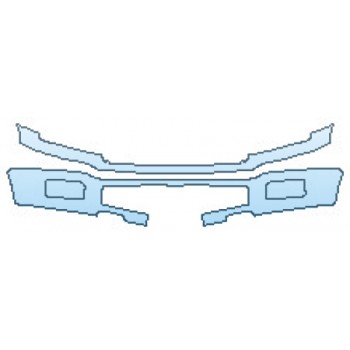 PAINT PROTECTION KIT - 2020 FORD F-150 LIMITED BUMPER WITH PLATE CUTOUT (STX PKG) - PRECUT PPF CLEAR BRA WRAP