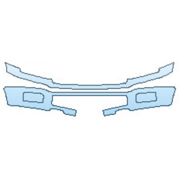 PAINT PROTECTION KIT - 2020 FORD F-150 XL BUMPER WITH PLATE CUTOUT (STX PKG) - PRECUT PPF CLEAR BRA WRAP