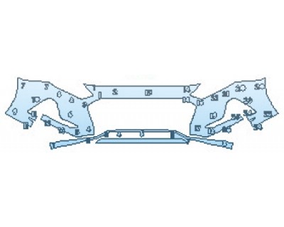 PAINT PROTECTION KIT - 2019 HYUNDAI SONATA LIMITED 2.0T BUMPER - PRECUT PPF CLEAR BRA WRAP