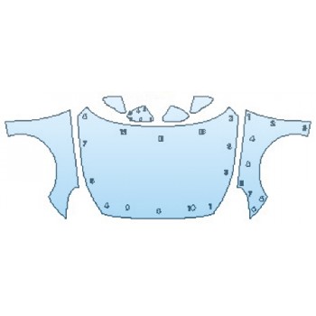 PRECUT PPF KIT - 2018 HYUNDAI SONATA SPORT 2.0T FULL HOOD FENDERS MIRRORS PRECUT PPF CLEAR BRA WRAP