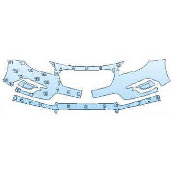 PAINT PROTECTION KIT - 2019 SUBARU LEGACY 2.5I BASE BUMPER (2 PIECE) - PRECUT PPF CLEAR BRA WRAP