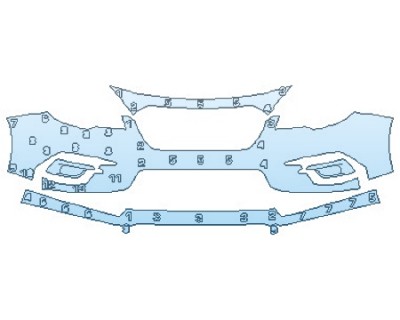 PAINT PROTECTION KIT - 2019 SUBARU LEGACY 2.5I SPORT BUMPER (3 PIECE) - PRECUT PPF CLEAR BRA WRAP