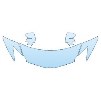 PAINT PROTECTION KIT - 2017 LAMBORGHINI AVENTADOR LP700-4 COUPE HOOD(WRAPPED EDGES) FENDERS MIRRORS - PRECUT PPF CLEAR BRA WRAP