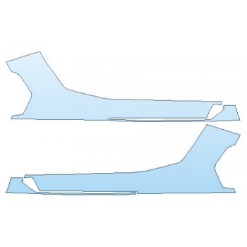 PAINT PROTECTION KIT - 2017 LAMBORGHINI AVENTADOR LP700-4 COUPE ROCKERS - PRECUT PPF CLEAR BRA WRAP