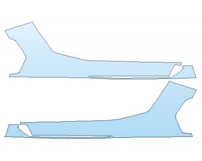 PAINT PROTECTION KIT - 2017 LAMBORGHINI AVENTADOR LP700-4 COUPE ROCKERS - PRECUT PPF CLEAR BRA WRAP