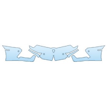 PAINT PROTECTION KIT - 2017 LAMBORGHINI AVENTADOR LP700-4 COUPE MIURA HOMAGE BUMPER WITH SENSORS - PRECUT PPF CLEAR BRA WRAP