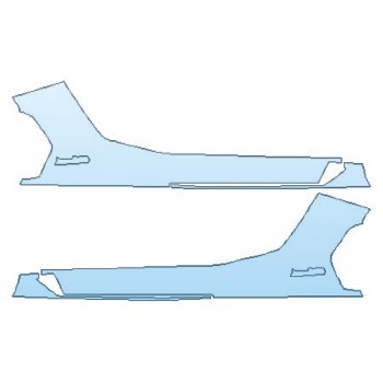 PAINT PROTECTION KIT - 2017 LAMBORGHINI AVENTADOR LP700-4 COUPE MIURA HOMAGE ROCKERS WITH BADGES - PRECUT PPF CLEAR BRA WRAP