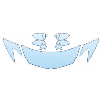 PAINT PROTECTION KIT - 2017 LAMBORGHINI AVENTADOR LP750-4 SV COUPE HOOD (24 INCHWRAPPED EDGES) FENDERS MIRRORS - PRECUT PPF CLEAR BRA WRAP