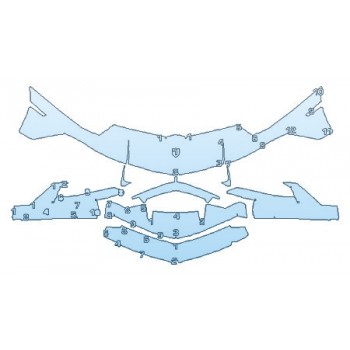 PAINT PROTECTION KIT - 2017 LAMBORGHINI AVENTADOR LP750-4 SV COUPE BUMPER - PRECUT PPF CLEAR BRA WRAP