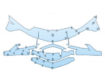 Precut PPF Kit – Clear Bra Paint Protection Film PAINT PROTECTION KIT - 2017 LAMBORGHINI AVENTADOR LP750-4 SV COUPE BUMPER - PRECUT PPF CLEAR BRA WRAP