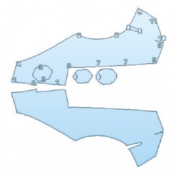 PAINT PROTECTION KIT - 2017 LAMBORGHINI AVENTADOR LP750-4 SV COUPE FULL REAR QUARTERS - PRECUT PPF CLEAR BRA WRAP