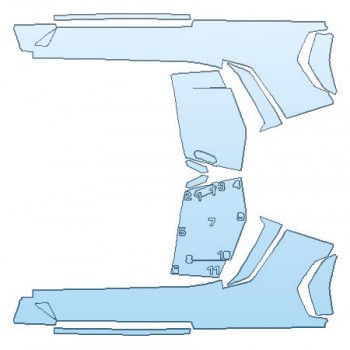 PAINT PROTECTION KIT - 2017 LAMBORGHINI AVENTADOR LP750-4 SV ROADSTER ROCKERS - PRECUT PPF CLEAR BRA WRAP