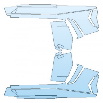 PAINT PROTECTION KIT - 2017 LAMBORGHINI AVENTADOR LP750-4 SV ROADSTER ROCKERS WITH CARBON TRIM - PRECUT PPF CLEAR BRA WRAP
