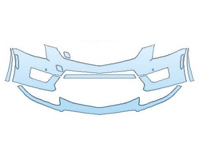 PAINT PROTECTION KIT - 2020 CADILLAC ATS-V COUPE BUMPER WITH SENSORS - PRECUT PPF CLEAR BRA WRAP