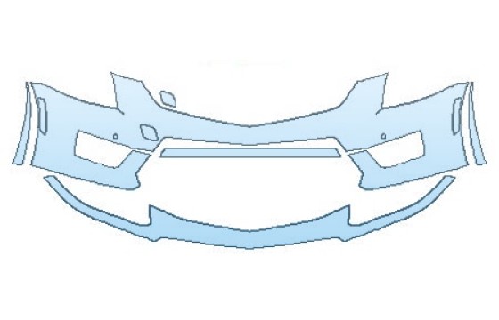 PAINT PROTECTION KIT - 2024 CADILLAC ATS-V COUPE BUMPER WITH SENSORS - PRECUT PPF CLEAR BRA WRAP