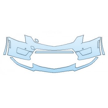 PAINT PROTECTION KIT - 2020 CADILLAC ATS-V SEDAN BUMPER WITH SENSORS - PRECUT PPF CLEAR BRA WRAP