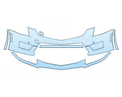 PAINT PROTECTION KIT - 2020 CADILLAC ATS-V SEDAN BUMPER WITH SENSORS - PRECUT PPF CLEAR BRA WRAP