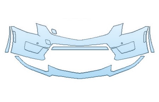 Precut PPF Kit – Clear Bra Paint Protection Film PAINT PROTECTION KIT - 2024 CADILLAC ATS-V SEDAN BUMPER WITH SENSORS - PRECUT PPF CLEAR BRA WRAP