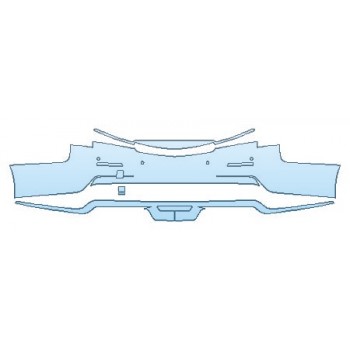 PAINT PROTECTION KIT - 2020 CADILLAC ATS-V SEDAN FULL REAR BUMPER WITH SENSORS - PRECUT PPF CLEAR BRA WRAP