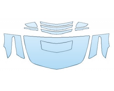 2018 CADILLAC CTS-V SEDAN HOOD (30 INCHWRAPPED EDGES) FENDERS MIRRORS PRECUT PPF CLEAR BRA WRAP