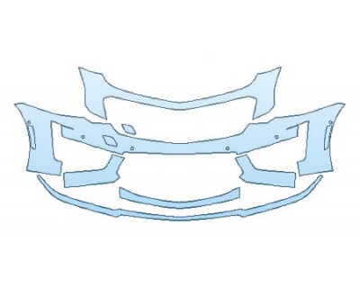 2018 CADILLAC CTS-V SEDAN BUMPER WITH SENSORS (6 PIECE) PRECUT PPF CLEAR BRA WRAP