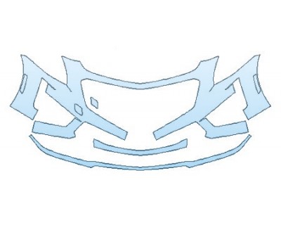 2018 CADILLAC CTS-V SEDAN BUMPER (3 PIECE) PRECUT PPF CLEAR BRA WRAP
