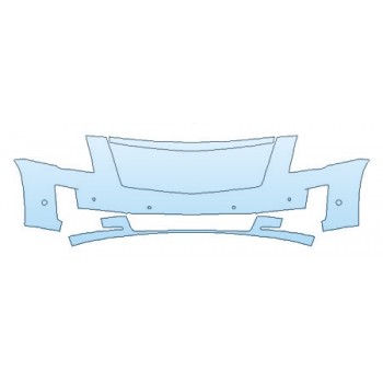 PAINT PROTECTION KIT - 2019 CADILLAC ESCALADE BASE BUMPER WITH SENSORS - PRECUT PPF CLEAR BRA WRAP