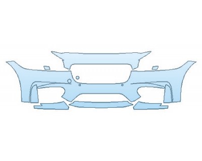 PAINT PROTECTION KIT - 2019 JAGUAR XF S BUMPER WITH SENSORS (7 PIECE) - PRECUT PPF CLEAR BRA WRAP