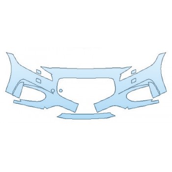 PAINT PROTECTION KIT - 2019 JAGUAR XF S BUMPER WITH WASHERS (4 PIECE) - PRECUT PPF CLEAR BRA WRAP