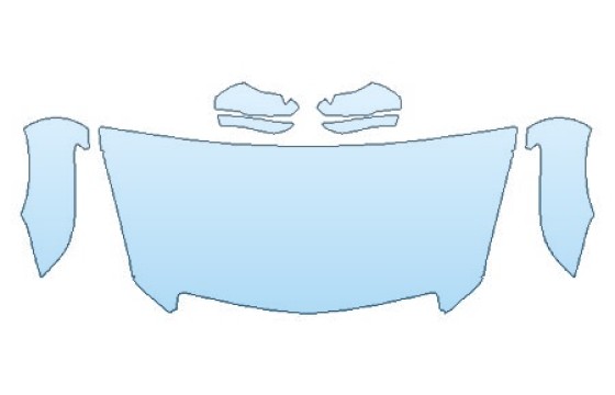 PAINT PROTECTION KIT - 2024 CADILLAC ATS COUPE PREMIUM LUXURY HOOD (30 INCHWRAPPED EDGES) FENDERS MIRRORS - PRECUT PPF CLEAR BRA WRAP