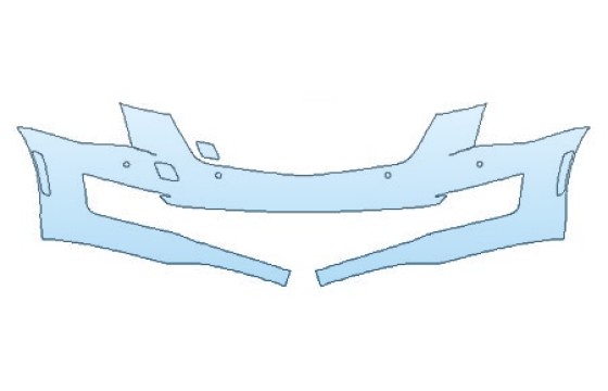 PAINT PROTECTION KIT - 2024 CADILLAC ATS COUPE PREMIUM LUXURY BUMPER WITH SENSORS (1 PIECE) - PRECUT PPF CLEAR BRA WRAP