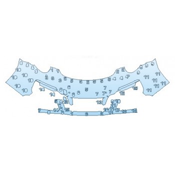 PRECUT PPF KIT - 2018 PORSCHE 911 CARRERA 4 GTS BUMPER WITH WASHERS AND SENSORS PRECUT PPF CLEAR BRA WRAP