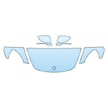 PRECUT PPF KIT - 2018 PORSCHE PANAMERA TURBO HOOD(24 INCHWRAPPED EDGES) FENDERS MIRRORS PRECUT PPF CLEAR BRA WRAP