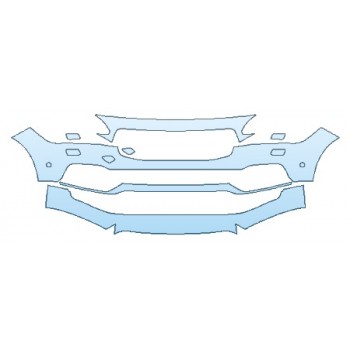 PRECUT PPF KIT - 2018 VOLVO S90 T5 MOMENTUM BUMPER WITH WASHERS AND SENSORS PRECUT PPF CLEAR BRA WRAP