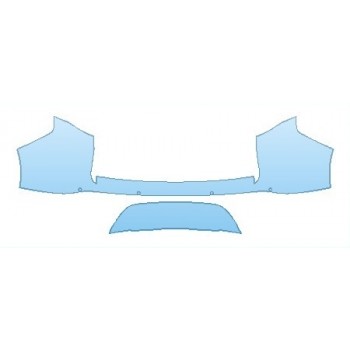 PRECUT PPF KIT - 2018 ALFA ROMEO STELVIO BASE FULL REAR BUMPER WITH SENSORS PRECUT PPF CLEAR BRA WRAP