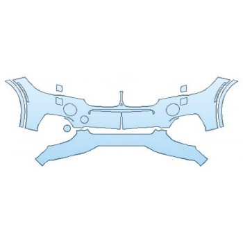 PAINT PROTECTION KIT - 2018 BMW X5 XDRIVE35D M SPORT BUMPER WITH WASHERS ( 4 PIECE) - PRECUT PPF CLEAR BRA WRAP