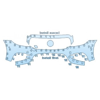 PRECUT PPF KIT - 2018 MERCEDES E-CLASS CABRIOLET E400 BASE BUMPER WITH SENSORS PRECUT PPF CLEAR BRA WRAP