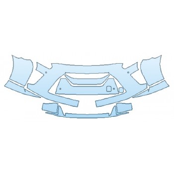 PAINT PROTECTION KIT - 2019 NISSAN GT-R PURE BUMPER WITH SENSORS - PRECUT PPF CLEAR BRA WRAP