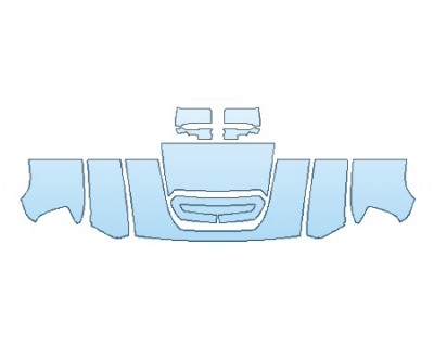 2019 GMC SIERRA 2500HD BASE DURAMAX Hood(24 Inch Wrapped Edges) Fenders Mirrors - INVISIBLEMASK  - 3M PAINT PROTECTION