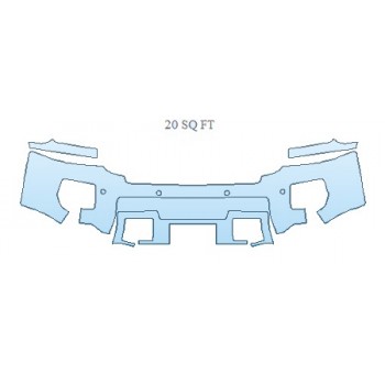 PAINT PROTECTION KIT - 2019 GMC SIERRA 2500HD SLT DURAMAX BUMPER WITH SENSORS - PRECUT PPF CLEAR BRA WRAP