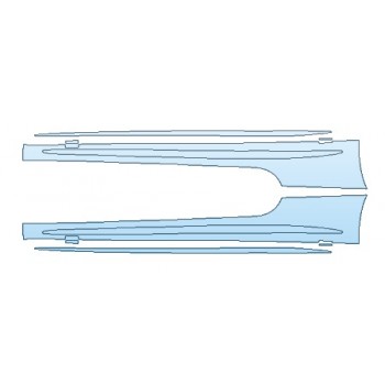 PRECUT PPF KIT - 2018 MERCEDES C-CLASS CABRIOLET C63 AMG S ROCKERS PRECUT PPF CLEAR BRA WRAP