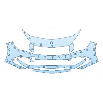 PRECUT PPF KIT - 2018 MERCEDES CLA-CLASS COUPE CLA250 4MATIC SPORT BUMPER PRECUT PPF CLEAR BRA WRAP