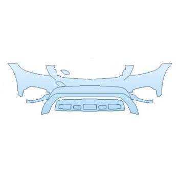 PRECUT PPF KIT - 2018 MERCEDES GLC-CLASS COUPE GLC300 4MATIC BASE BUMPER WITH CHROME PIECE PRECUT PPF CLEAR BRA WRAP