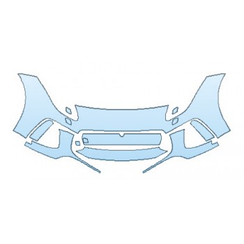 PAINT PROTECTION KIT - 2019 JAGUAR F-TYPE SVR BUMPER WITH WASHERS - PRECUT PPF CLEAR BRA WRAP