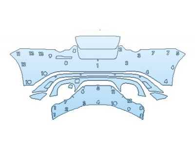 2020 JAGUAR F-TYPE SVR FullRear Bumper With Sensors and camra (Without svr Badge)